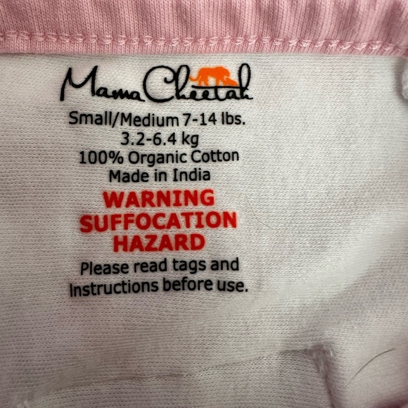 Mama Cheetah Baby Swaddle Blankets with Pink Trim - Picture 8 of 11